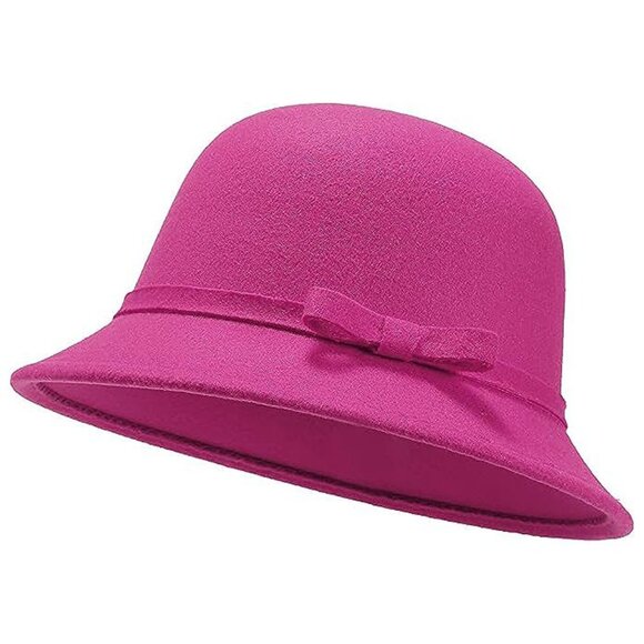 Women Felt Hat Pink - Picture 1 of 6